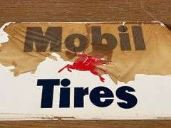 NOS -  Mobil Pegasus Gas Station Tire Display Rack