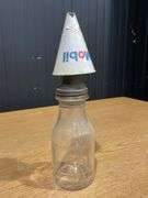 (8) Glass Oil Bottles with Carrier
