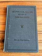 (3) John Deere Operation, Care, + Repair of Farm Machinery Books