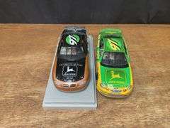 (2) 1/18 John Deere NASCAR