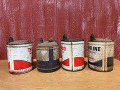 Texaco and Pure Oil Motor Oil Cans