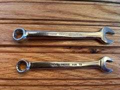 (3) John Deere Wrenches + Parts Box