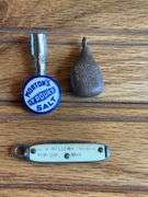 (5) Advertising Coins, Knife, Charm, Pencil Clip
