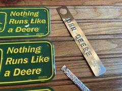 (5) John Deere License Plates + Tags