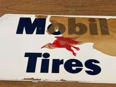 NOS -  Mobil Pegasus Gas Station Tire Display Rack