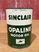 (4) NOS Sinclair Opaline Motor Oil Cans