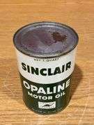 (4) NOS Sinclair Opaline Motor Oil Cans