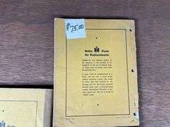 (3) IH Tractor Parts Catalogs