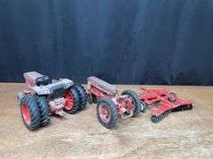 (3) 1/16 IH Tractors + Disk Ertl