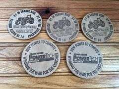 (5) John Deere Coasters