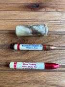 (3) Advertising Toothpick Holders + Sewing Kit