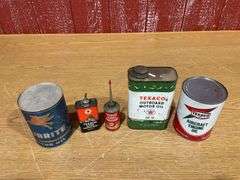 (5) Cans of Various Texaco Oil and Lubricant