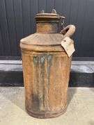 (2) Vintage Gas or Oil Cans and Large Funnel