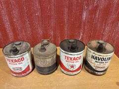 Texaco and Pure Oil Motor Oil Cans