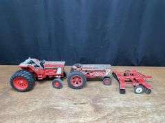 (3) 1/16 IH Tractors + Disk Ertl