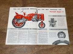 (2) IH Farmall Super C + Super H Sales Literature