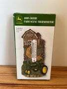 (5) John Deere Sign, Thermometer, License Plate, Mouse Pad