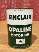 (4) NOS Sinclair Opaline Motor Oil Cans
