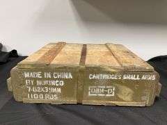 Unopened Wooden Crate 1100 Rounds Norinco 7.62 x 39 Ammo
