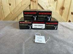 5 Boxes Winchester 260 Gr. Partition Gold .454 Casull