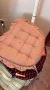 Floor Lamp and Assorted Chair Cushions