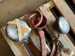 (4) Massey Harris Tractor Headlights and Parts