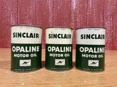 (3) NOS Sinclair Opaline Motor Oil Cans