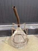 (2) Vintage Gas or Oil Cans and Large Funnel