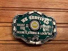 (3) John Deere UAW Belt Buckles