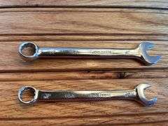 (3) John Deere Wrenches + Parts Box