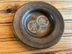 (2) Monarchs Ranges Brass Ashtrays