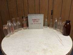 (11) Dairy Bottles and Milk Cooler