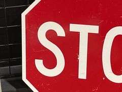 (2) Stop + Double Arrow Signs
