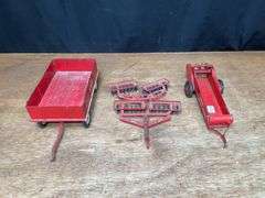 (3) 1/16 IH Wagon, Spreader, Disk