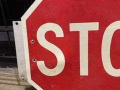 (2) Stop + 35 MPH Signs