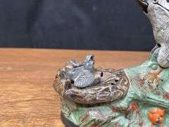 Feeding Time Bird Cast Iron Bank