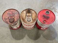 (3) Texaco Oil Cans