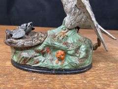 Feeding Time Bird Cast Iron Bank