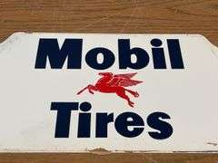 NOS -  Mobil Pegasus Gas Station Tire Display Rack