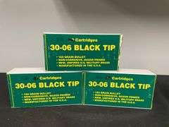 (3)-Boxes (167 Rounds) 30.06 Black Tip Ammo