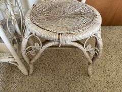 Wicker Chair and Side Table