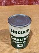 (4) NOS Sinclair Opaline Motor Oil Cans