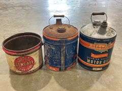(3) Oil + Gease Cans