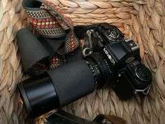 Minolta film Camera and Viewfinder