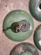 (4) Industrial green porcelain station lights