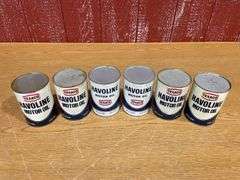 (6) Texaco Motor Oil Cans