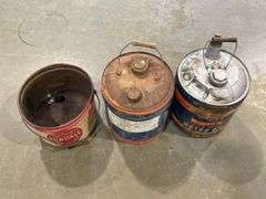 (3) Oil + Gease Cans