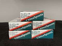 (5)-Boxes (100 Rounds) China Sports 7.62 x 39 Ammo
