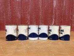 (6) Texaco Motor Oil Cans