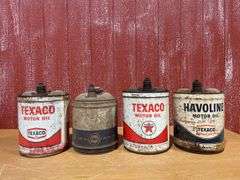 Texaco and Pure Oil Motor Oil Cans
